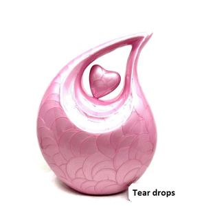 Urnas de cremación escultóricas de recuerdo funerario de lágrima Rosa romántica para cenizas de adultos, urnas para cenizas, hombre adulto - Product Image 2