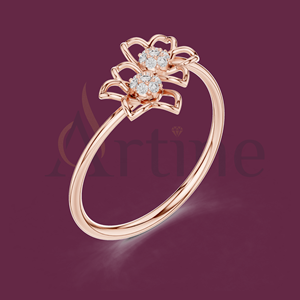 Bague de déclaration de mode 14K pour les filles de style moderne - Product Image 1