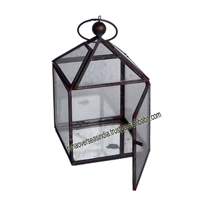 Best-Selling Eco-friendly <b>Table</b> Top Decorative Iron Metal Lantern with Glass for Home Wedding Christmas <b>Party</b> Decoration - Product Image 3