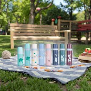 Botella de Agua Infantil de Acero Inoxidable de 350 ml, Diseño de Dibujos Animados, Venta al Por Mayor de Fábrica, Personalizable - Product Image 1