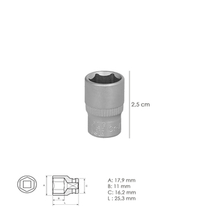 Chiave a Bussola Esagonale 1/4" 13 mm. - Product Image 2