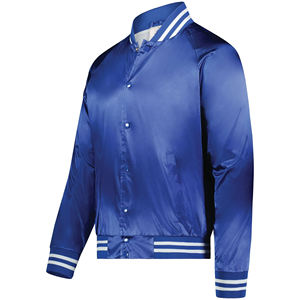 Reversible Satin Varsity Bomber Jacket OEM Custom College Style Unisex Prendas de abrigo con parches de logotipo para la moda de la calle - Product Image 3
