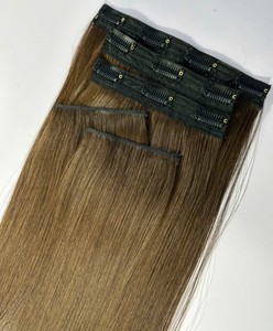 Wholesale Cuticle Aligned Raw Vietnamese Human Hair Extensions Double Drawn Seamless <b>Clip</b> Ins Hair Extension Smooth and Shiny. - Product Image 5
