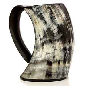 Natural Real Buffalo Horn Mug Taza de cuerno vikingo - Product Image 3