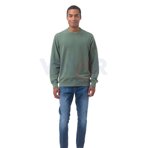 Sweat-shirt pull à col rond imprimé personnalisé de haute qualité 100% coton polaire brodé logo hommes solide motif hiver essentiel - Product Image 6