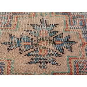 Tapis en laine noué à la main de grande taille, motif médaillon rouge et orange, pour salon, couloir rectangulaire - Pae-2903 - Product Image 3