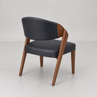 En stock, mobilier d'hôtellerie, chaise de restauration rapide, fauteuil en cuir vintage avec accoudoirs en bois, prêt à être expédié, chaise de bistrot robuste pour restaurant