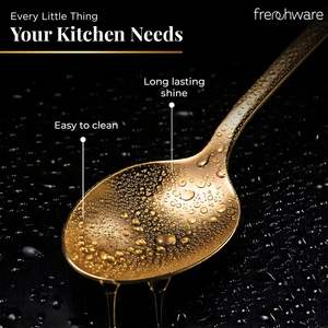 Ensemble de couverts dorés élégants conçu en acier inoxydable de qualité supérieure, ajoutant du charme aux tables à manger - Product Image 4