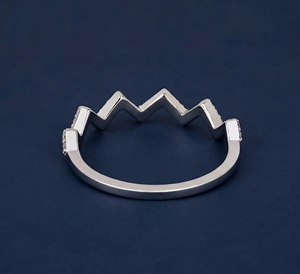 แหวนเพชรเลี้ยงในห้องปฏิบัติการ รูปทรงเชฟรอน วี แหวนทอง 14K แหวนแต่งงานเพชรทรงกลมเจียระไนบริลเลียนท์ 0.22 กะรัต - Product Image 4