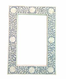 Customized Good Quality Luxurious Handcrafted 100% Natural <b>Wood</b> Bone Inlay <b>Mirror</b> <b>Frame</b> for Decoration From India - Product Image 4
