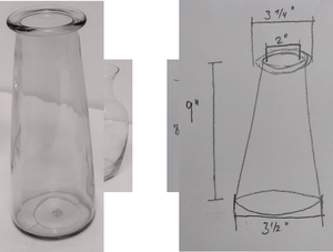 Vase en verre/Vase en verre cylindrique ambre/pour décoration de la maison, Vase à fleurs créatif pour fête de mariage, peinture à la main blanche - Product Image 4