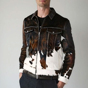 2025 Top Vente Hommes Vache Cheveux Veste Original En Cuir Poids Lourd Respirant Survêtement Haute Rue Chaud Peau De Vache Cheveux Vestes - Product Image 5