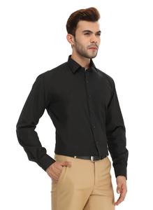 Camisa Formal Negra Elegante para Hombre, Fabricada en India, para Oficina y Uso Corporativo, Disponible para Exportación, Precio desde India - Product Image 3