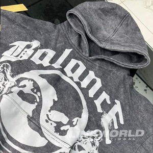 Sweat à capuche surdimensionné 100% coton personnalisé pour hommes Collection hiver Top épais en polaire à épaules tombantes imprimé d'automne en éponge française - Product Image 3