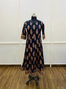 Ropa de moda para mujer, Vestido largo de algodón con diseños formales, ropa de fiesta tradicional de la India, Kurti - Product Image 6