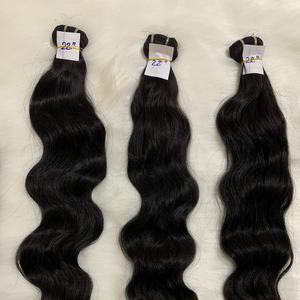Venta al por mayor Natural Raw Body Wave Extensiones de cabello humano 10A Paquetes de doble dibujado Extensión de Cabello 100% Cabello humano virgen - Product Image 2