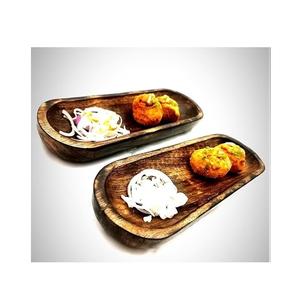 Plateau en bois massif de Mago fait à la main lot de 2 plateaux de service de fruits en bois décoratifs de meilleure qualité à prix compétitif - Product Image 3