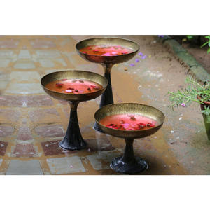 Premium Quality Metal Pedestal Bowl Tall Decorative Centerpiece with Marble Base Home Dining and Wedding Serving <b>Dinnerware</b> Bowl - Product Image 5