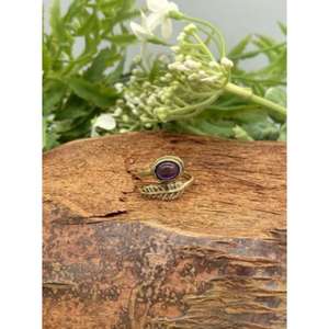 Amethyst Crystal Sterling Silver Adjustable Ring Handmade Luxury Healing Jewelry <b>Gift</b> <b>for</b> <b>Women</b> Men Unisex Statement Wedding - Product Image 1