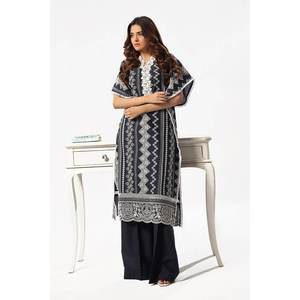 Traje de dos piezas sin coser de gasa bordada TL-52085, silueta holgada con cintura natural - Product Image 3