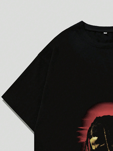 T-shirt unisexe surdimensionné à col rond 100% coton de haute qualité respirant avec impression de logo personnalisé avec personnalisation complète pour hommes - Product Image 3