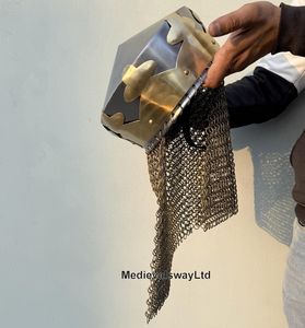 Vua Arthur Mũ Bảo Hiểm Thời Trung Cổ <span class=keywords><strong>monty</strong></span> <span class=keywords><strong>Python</strong></span> lấy cảm hứng từ Mũ bảo hiểm cho trang phục & roleplay Mũ bảo hiểm với đứng và chainmail - Product Image 5