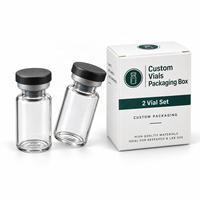 Boîte d'emballage personnalisée pour flacons de médicaments, 2/4/5 flacons de 3 ml, boîte en verre, boîte en papier, emballage pharmaceutique personnalisé imprimé, vente en gros
