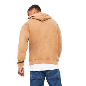 Sweat-shirts vintage de qualité supérieure pour l'hiver, lavage à l'acide, 2 pièces, teinture unie, 100% coton, style lavage à l'acide, service OEM de qualité - Product Image 5