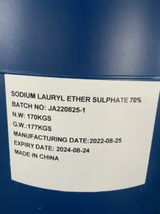 Çin sles n70 sodyum lauril eter sülfat 70% aes 2eo 3eo üretici fiyat sles 70%