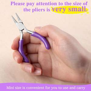 Mini alicates duraderos de punta redonda de acero inoxidable, herramientas pequeñas de fabricación de joyas de 3 pulgadas para doblar el alambre, pedidos de OEM artesanales DIY - Product Image 5