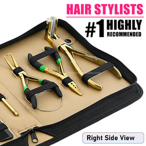 Herramienta para quitar extensiones de cabello con logotipo privado y alicates de prensado, peine de estilismo, 24 piezas, alfileres rizados, enhebrador de cuentas para el cabello, precio barato - Product Image 2