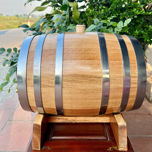 Baril à vin en chêne de haute qualité et durable, bain de glace pour whisky, décor rayé pour la maison, tailles 200L/300L/500L, style américain, usage professionnel - Product Image 4