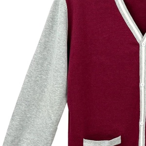 Vintage Open-Front Cardigan Sweater for University College Letterman Knitted Sweater Stripe Button Decoration for Winter - Product Image 3