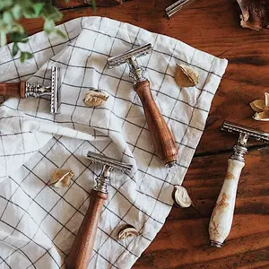 Rasage en acier inoxydable à bas prix Rasoir de barbier de sécurité à lame unique pour hommes - Product Image 5