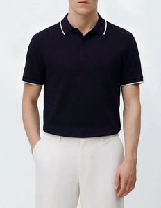 Vente en gros 100% coton Golf décontracté pour hommes pour chemise Logo imprimé personnalisé Séchage rapide 220g Tricoté - Product Image 4