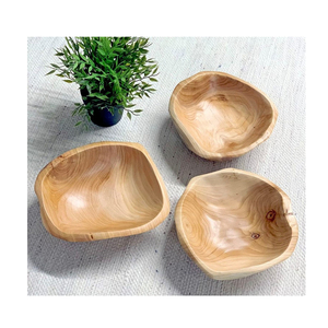 Bois de manguier de qualité supérieure fini naturel bol à fruits de taille personnalisée bol à salade décoration de table maison hôtel restaurants - Product Image 6