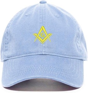 Gorra de Béisbol con Símbolo Masónico de Diseño Tecnológico, Bordada en Algodón, Ajustable, Tipo de Tela 100% Algodón - Product Image 2