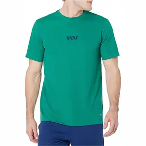 Eigen Merk Groothandel Polyester T Shirts Op Maat Gemaakte T-Shirts Streetwear Custom Verpakking Mannen Casual Gebreide Effen Geverfd