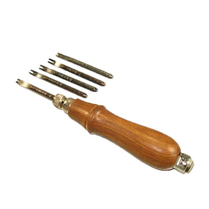 5-in-1 Manual Edge Beveler Set with Rose Wood Handle and Alloy Steel Metal <b>Tool</b> for Sale - Product Image 2