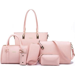 Luxury Genuine Cowhide Ladies <b>Bag</b> Collection Tote Purse Shoulder <b>Bag</b> Crossbody Clutch Wallet Makeup Pouch Key Case Full Set - Product Image 4