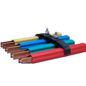 Barra colectora tipo pin CMK 125A GI para grúa EOT, Riel de alimentación de 4 polos en color RYBG, sistema de barra conductora cubierta de 1mm de espesor - Product Image 3