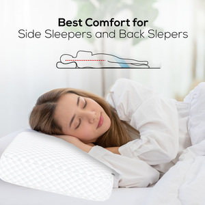 Almohada ortopédica para dormir de lado de fábrica, almohada para dormir de espuma viscoelástica, contorno Cervical para cuello sólido - Product Image 4