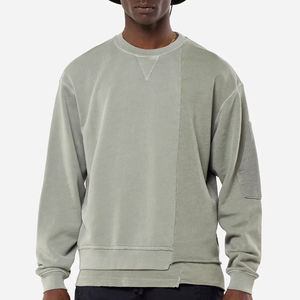 Sudadera con logotipo personalizado para hombre, 100% algodón lavado empalmado, Sudadera de felpa francesa, sudadera Extragrande - Product Image 6