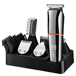 Kit de toilettage 6-en-1 pour hommes, tondeuse à cheveux de précision sans fil, tondeuse corporelle, étanche, rechargeable par USB, lame en acier inoxydable IPX7 - Product Image 4