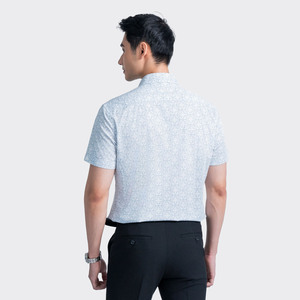 Aristino chemise d'été de haute qualité pour hommes grande taille imprimé décontracté à manches courtes respirant tricoté Anti-rides modèle ASS118AZ - Product Image 6