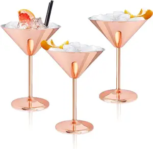 Premium kalite İçme Mini Martini bakır şarap bardağı çizilmeye dayanıklı çevre dostu sürdürülebilir şık kapalı açık kullanım
