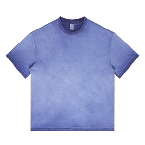 260 gramos 100% algodón mujeres hombres hombro caído Vintage piedra ácido lavado camisetas Unisex camiseta personalizada de gran tamaño para hombres camiseta - Product Image 5