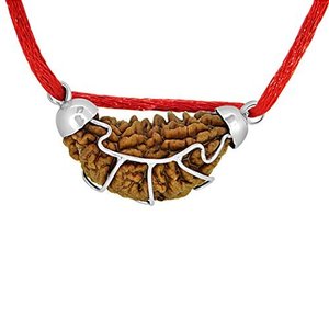 Arihant Gems & Jewels - Rudraksha de una cara en forma de media luna (marrón), artículo religioso hindú - Product Image 1