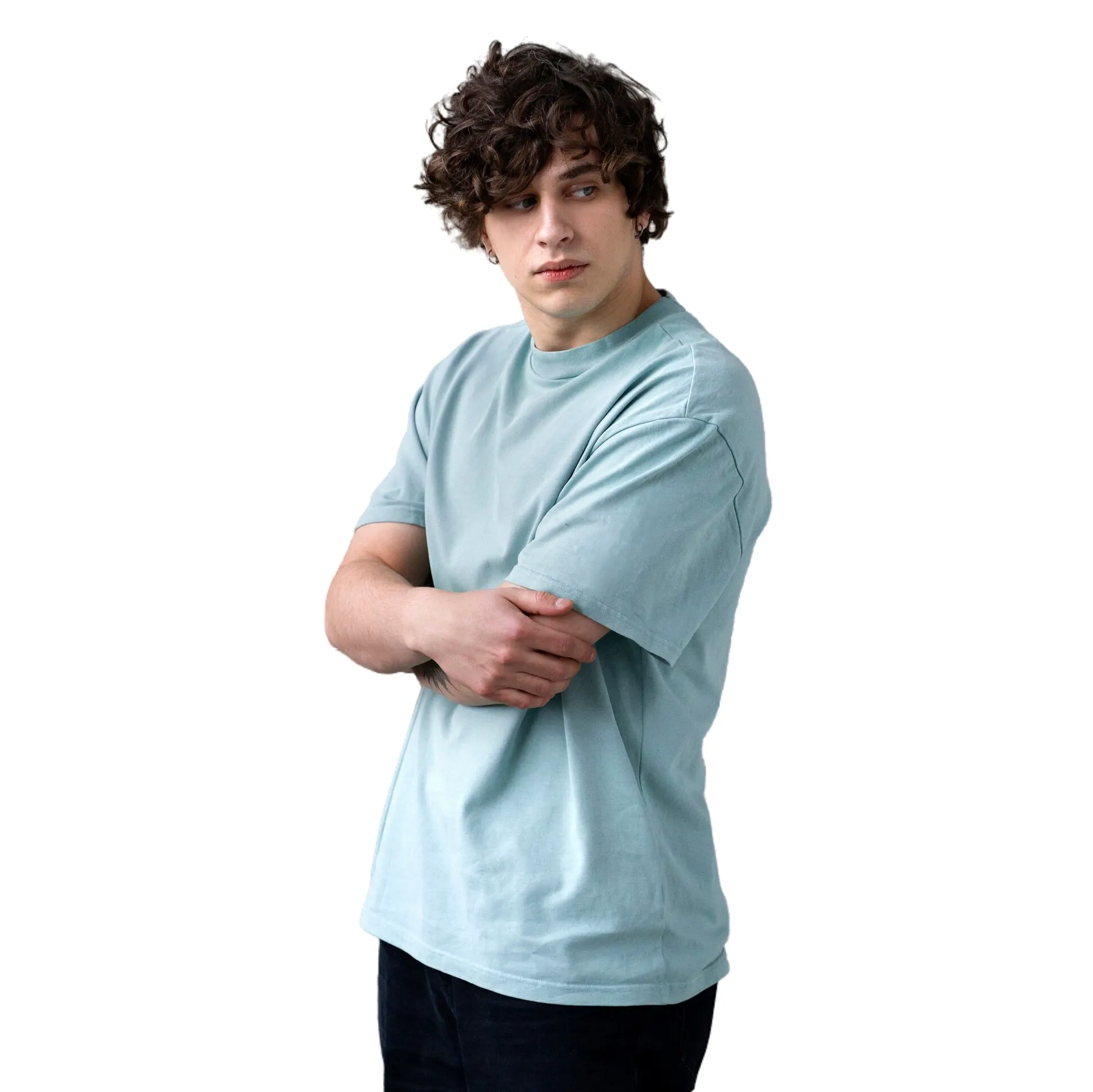 2024 Mais recente Moda Heavyweight Algodão Gota Ombro T Camisas Imprimir Gráfico Tee Fabricante Personalizado Oversized T-Shirts dos homens