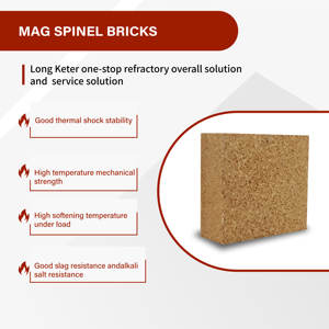 Ladrillos de espinela de magnesia-alúmina Ladrillos refractarios de periclita para zona de cocción de horno de cemento - Product Image 2